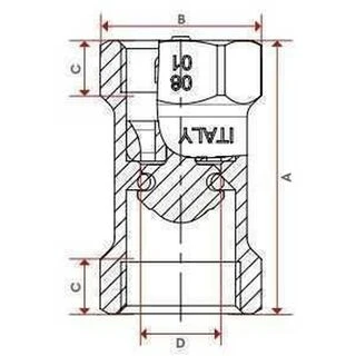 Клапан зворотнього ходу води ITAP 1/2&Prime; BLOCK 101
