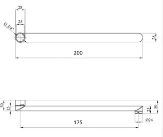 Вилив змішувача Globus Lux M72 20F
