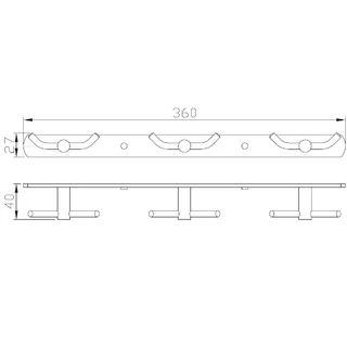 Планка з гачками Perfect Sanitary Appliances SP 8135
