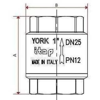 Клапан зворотнього ходу води ITAP     3/4&Prime; YORK 103