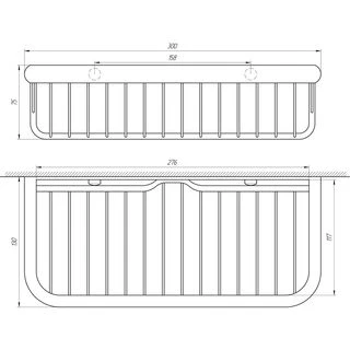 Поличка пряма TOPAZ 4101