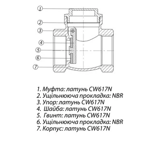 Клапан зворотного ходу води SOLOMON 1&Prime; хлопавка 130