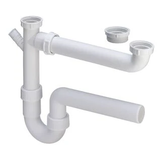 Сифон для мийки &Oslash;40 подвiйний VIEGA пластик 329174