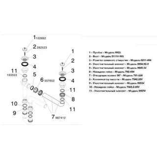 Сифон для мийки &Oslash;40 подвiйний VIEGA пластик 329174
