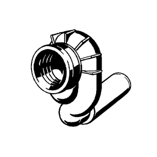 Сифон для пісуара боковий VIEGA пластик вбудований боковий 90&deg; (жовтий) 492465