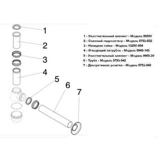 Сифон для бІде VIEGA 1 1/4&Prime;х1 1/4&Prime; хром бутил. 114619