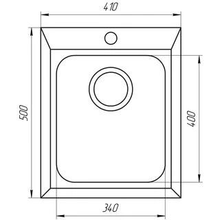 Гранітна мийка Globus Lux LAMA перлина 410х500мм