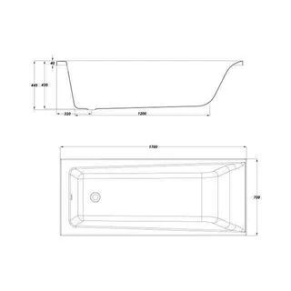 LORENA Ванна 170Х70