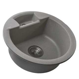 Гранітна мийка Globus Lux GURON сiрий камiнь 480мм-А0005