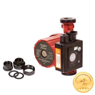 Насос циркуляційний енергозберігаючий 5-45Вт Hmax 6м Qmax 50л/хв &Oslash;1&frac12;" 130мм + гайки &Oslash;1" AQUATICA (774137)