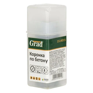 Коронка по бетону &Oslash;30&times;70мм 4 зубці (тубус) GRAD (1514015)