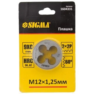 Плашка М12&times;1.25мм SIGMA (1604331)
