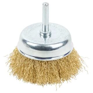Щітка дротяна чашоподібна &Oslash;75мм хвостовик &Oslash;6мм (латуньована) GRAD (9034075)