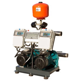 Станція підвищення тиску 380В 2&times;3.0кВт Hmax 70м Qmax 250л/хв 12л + каскадне управління LEO 3.0 (22AC300H-2S531-4.0-12)