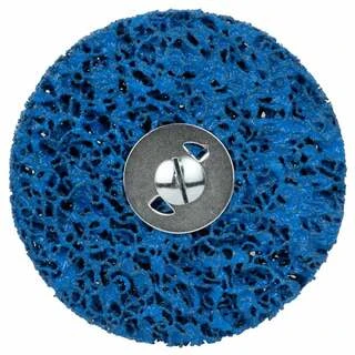 Круг зачистний з нетканого абразиву (корал) &Oslash;100мм із тримачем синій середня жорсткість SIGMA (9175231)