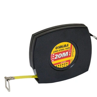 Рулетка сталева стрічка 20м&times;10мм (чорна) SIGMA (3816201)