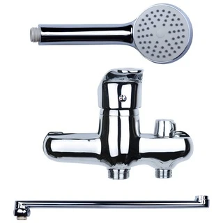 Змішувач NL &Oslash;40 для ванни гусак прямий 350мм дивертор вбудований картріджний AQUATICA NL-2C243C (9750220)