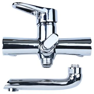 Змішувач HK &Oslash;35 для ванни гусак прямий 150мм дивертор вбудований картріджний AQUATICA HK-2C130C (9732210)