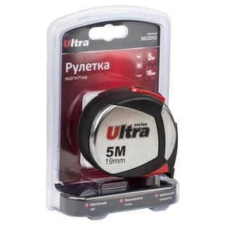 Рулетка магнітна, нейлонове покриття 5м&times;19мм ULTRA (3822052)