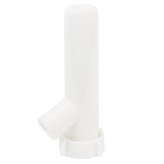 Сифон для кухонної мийки з пластиковим випуском 3&frac12;" виводом під пральну машину круглим переливом і гнучким відведенням &Oslash;40/50мм (чорний) TAU (9842820)