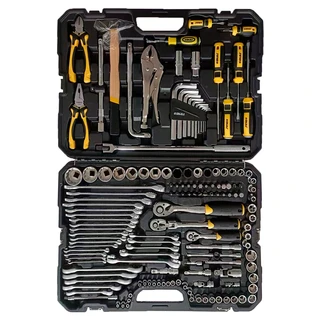 Набір насадок торцевих і біти, ключів, інструментів &frac14;" ⅜" &frac12;" 148шт CrV SIGMA (6003801)