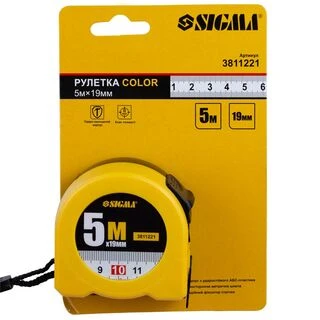 Рулетка Color 5м&times;19мм SIGMA (3811221)