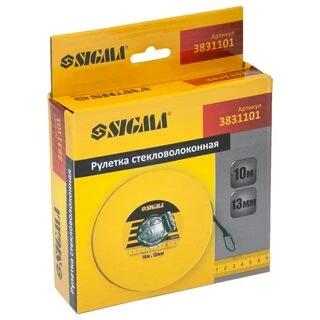Рулетка скловолокно 10м&times;13мм SIGMA (3831101)