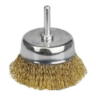 Щітка дротяна чашоподібна &Oslash;75мм хвостовик &Oslash;6мм (латуньованна) SIGMA (9015071)
