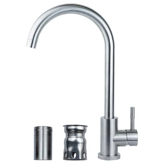 Змішувач KT &Oslash;35 для кухні гусак вухо на гайці SS AQUATICA KT-4B170P (9722101)