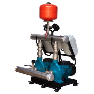 Станція підвищення тиску 380В 2&times;3.0кВт Hmax 38м Qmax 450л/хв 12л + каскадне керування LEO 3.0 (2AC300CH2-2S531-4.0-12)