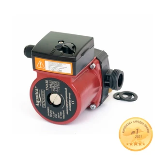 Насос циркуляційний 100Вт Hmax 6м Qmax 75л/хв &Oslash;1" 130мм (пластик)+гайки &Oslash;&frac34;" AQUATICA (774130)