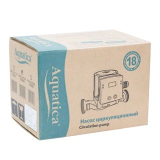 Насос циркуляційний з термодатчиком 65Вт Hmax 4м Qmax 63л/хв &Oslash;1&frac12;" 180мм+гайки &Oslash;1" AQUATICA (774012)