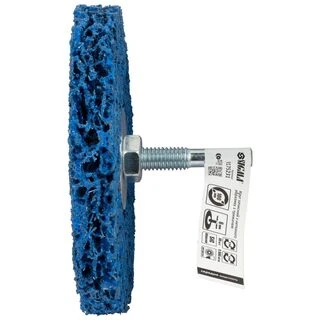 Круг зачистний з нетканого абразиву (корал) &Oslash;100мм із тримачем синій середня жорсткість SIGMA (9175231)