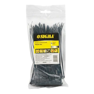 Хомут нейлон 4.8&times;300мм 50шт (чорний) SIGMA (2502251)