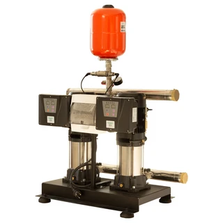 Станція підвищення тиску 2&times;1.1кВт Hmax 82м Qmax 67л/хв 8л + частотне регулювання LEO 3.0 (2EVPm2-7-2AVF-1.1M-8)