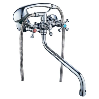 Змішувач s85 &frac12;" для ванни гусак вигнутий дивертор вбудований кульовий TAU VN-5C460C (9885220)