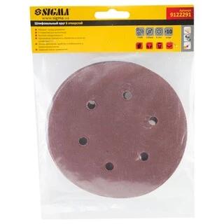 Шліфувальний круг 6 отворів &Oslash;150мм P180 (10шт) SIGMA (9122291)