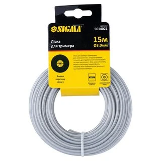 Ліска для тримера з алюмінієвим кордом &Oslash;3.0мм 15м SIGMA (5614021)