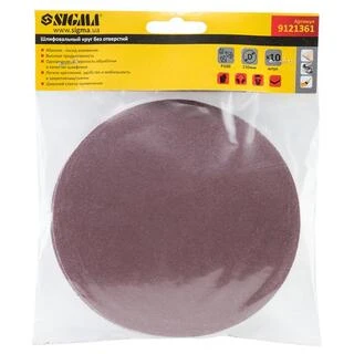 Шліфувальний круг без отворів &Oslash;150мм P100 (10шт) SIGMA (9121361)