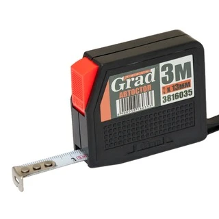 Рулетка з автостопом 3м&times;13мм (чорна) GRAD (3816035)