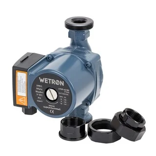 Насос циркуляційний 100Вт Hmax 6м Qmax 75л/хв &Oslash;1 1/2" 180мм+гайки &Oslash;1" WETRON (774532)
