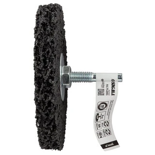 Круг зачистний з нетканого абразиву (корал) &Oslash;100мм з тримачем чорний м'який SIGMA (9175281)