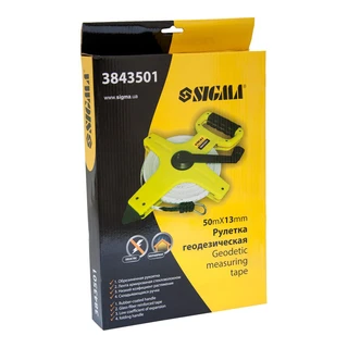 Рулетка 50м&times;13мм геодезична (скловолокно) SIGMA (3843501)