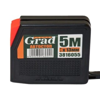 Рулетка з автостопом 5м&times;13мм (чорна) GRAD (3816055)