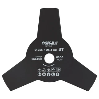 Ніж для тримера &Oslash;255&times;25.4мм 3Т SIGMA (5624311)