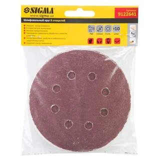 Шліфувальний круг 8 отворів &Oslash;125мм P60 (10шт) SIGMA (9122641)