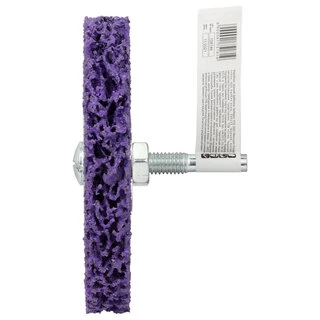 Круг зачисний з нетканого абразиву (корал) &Oslash;100мм з тримачем фіолетовий жорсткий SIGMA (9175181)