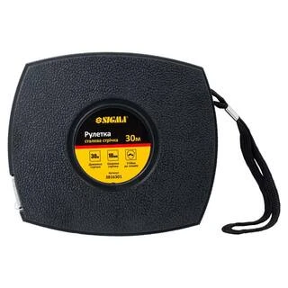 Рулетка сталева стрічка 30м&times;10мм (чорна) SIGMA (3816301)