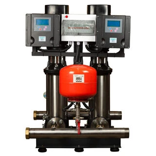 Станція підвищення тиску 380В 2&times;4.0кВт Hmax 122м Qmax 216.7л/хв 12л + частотне регулювання LEO 3.0 (2LVR10-12-2AVF-4.0-12)