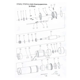 Насос відцентровий свердловинний 0.55кВт H 85(55)м Q 40(25)л/хв &Oslash;66мм AQUATICA (DONGYIN) 2.5SDm1.8/31 (777073)